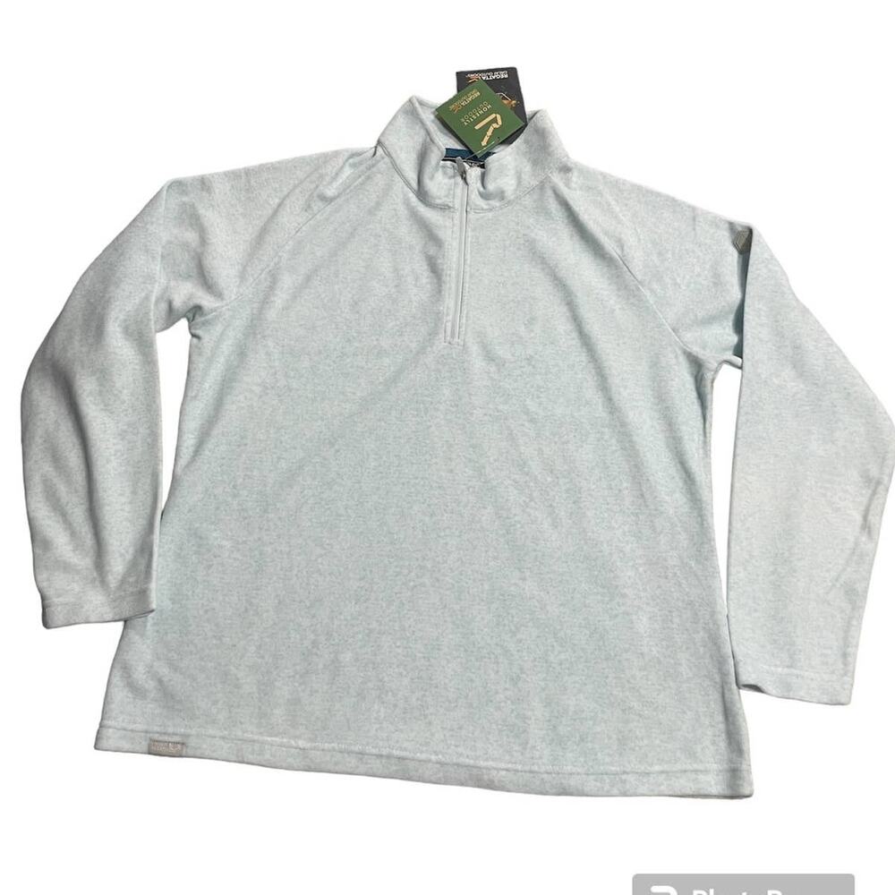NWT Regatta Great Outdoors Womens XL Pimlo Half Zip Fleece Sweatshirt Ice Blue